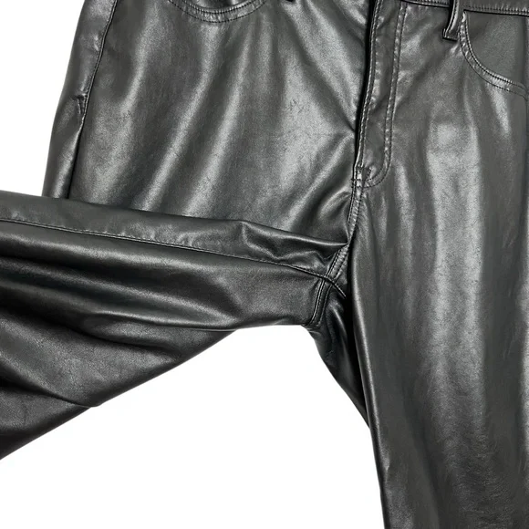 GAP Black Super Soft Faux Leather Vintage Slim High Rise Pants - Picture 3 of 16